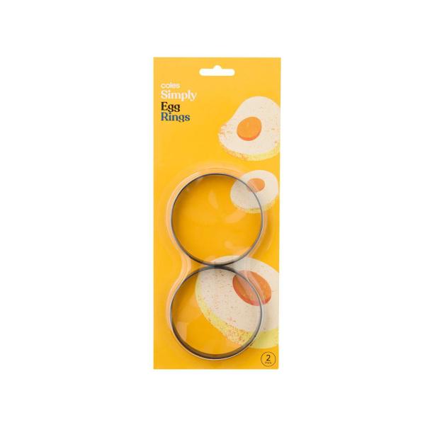 Coles Simply Egg Rings 2 Pack