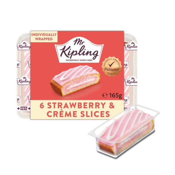 Mr Kipling Strawberry & Creme Slice | 165g – Coles