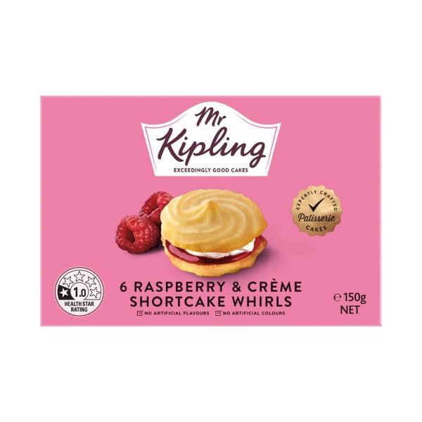 Mr Kipling Whirls Raspberry & Creme | 150g – Coles