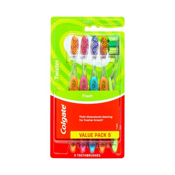 Colgate Twister Toothbrush Soft | 5 Pack